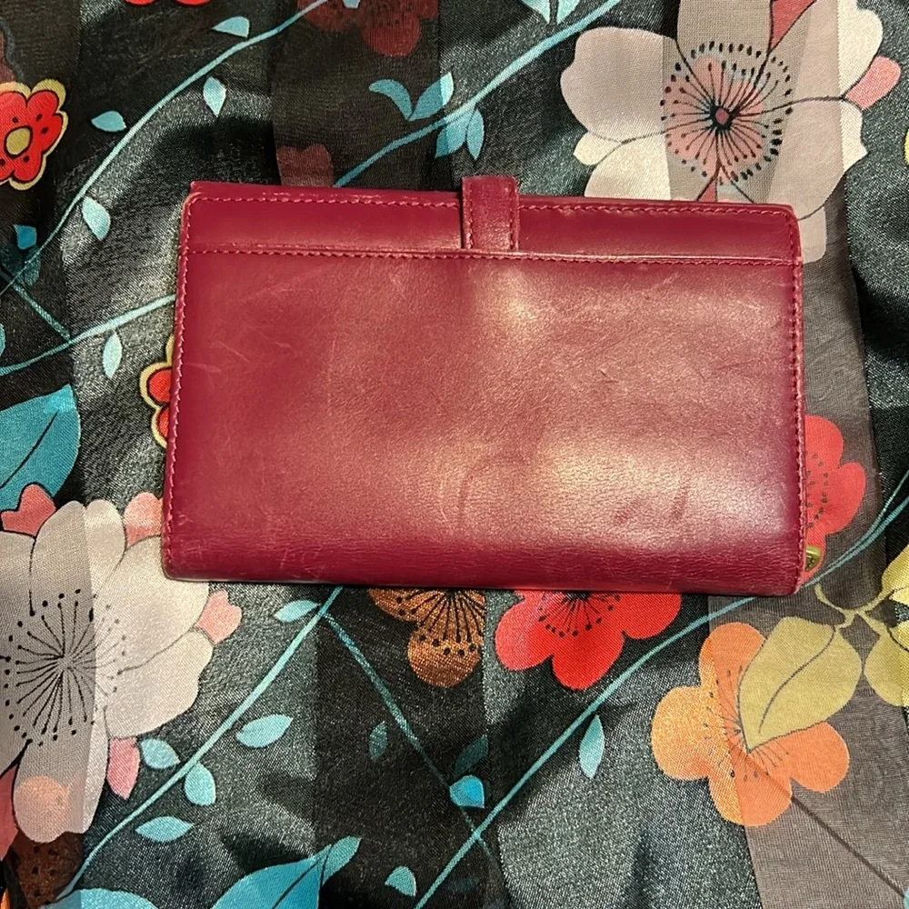 Ralph Lauren Burgundy Claret Wine Leather Card Holder Wallet Billfold - Picture 3 of 11